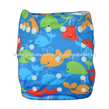 One Size Pocket Cloth Nappy with One Cover and Separate Insert