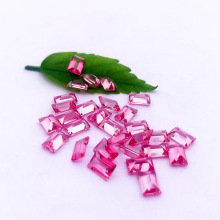 Natural Pink Topaz Rectangular Straight Shape Pendant