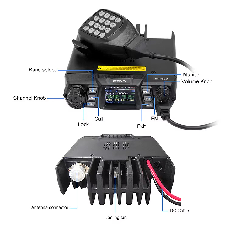 Etmy MT-690  High-performance Ultra-compact Maritime VHF Marine Radio Slipway