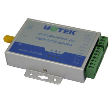 460kbps Optical Fiber To Serial Converter , Rs-232 / Rs-422 Serial Converter With Esd Protection