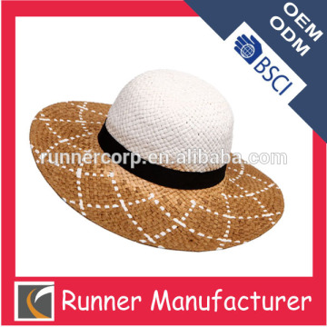 Summer sun hat wide brim paper hat