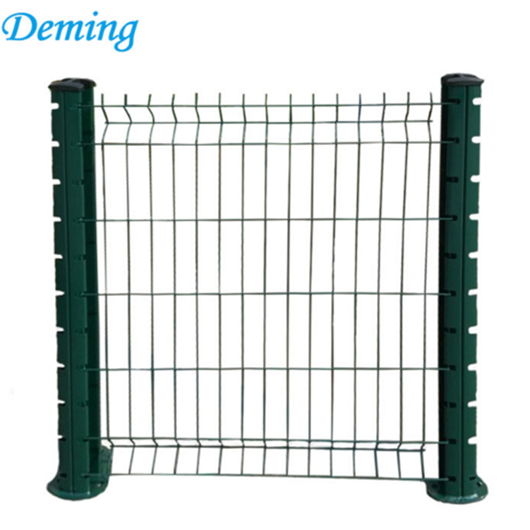 PVC coated black steel euro fence panel