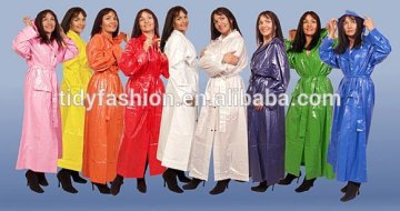 Waterproof Vinyl Full Length Womens Raincoats