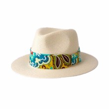 Fashion Short Brim Braided Weaven Pattern Straw Fedora Sun Hat