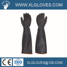 Black Industrial Rubber(latex) extra lone Glove/Chemical resisitance gloves/Good grip