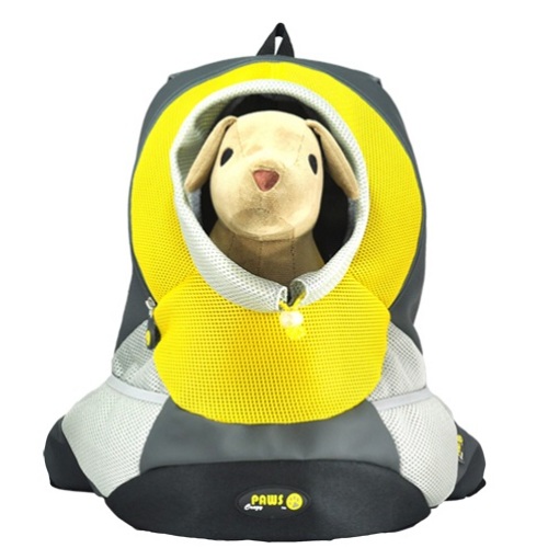 Yellow XLarge PVC and Mesh Pet Backpack