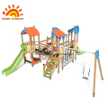 Outdoor-Spielplatz Kletternetz Bridage HPL Slide