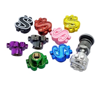 JDMotorsport88 4pcs ABS US Dollars Wheel Tire Valve Stem Cap