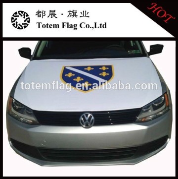 Spandex Polyester Car Hood Front Cover Flag