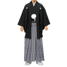 Plain Solid Color Men's Haori Hakama Suits