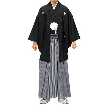 Plain Solid Color Men's Haori Hakama Suits