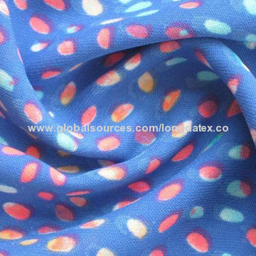 Wool peach fabric, printed