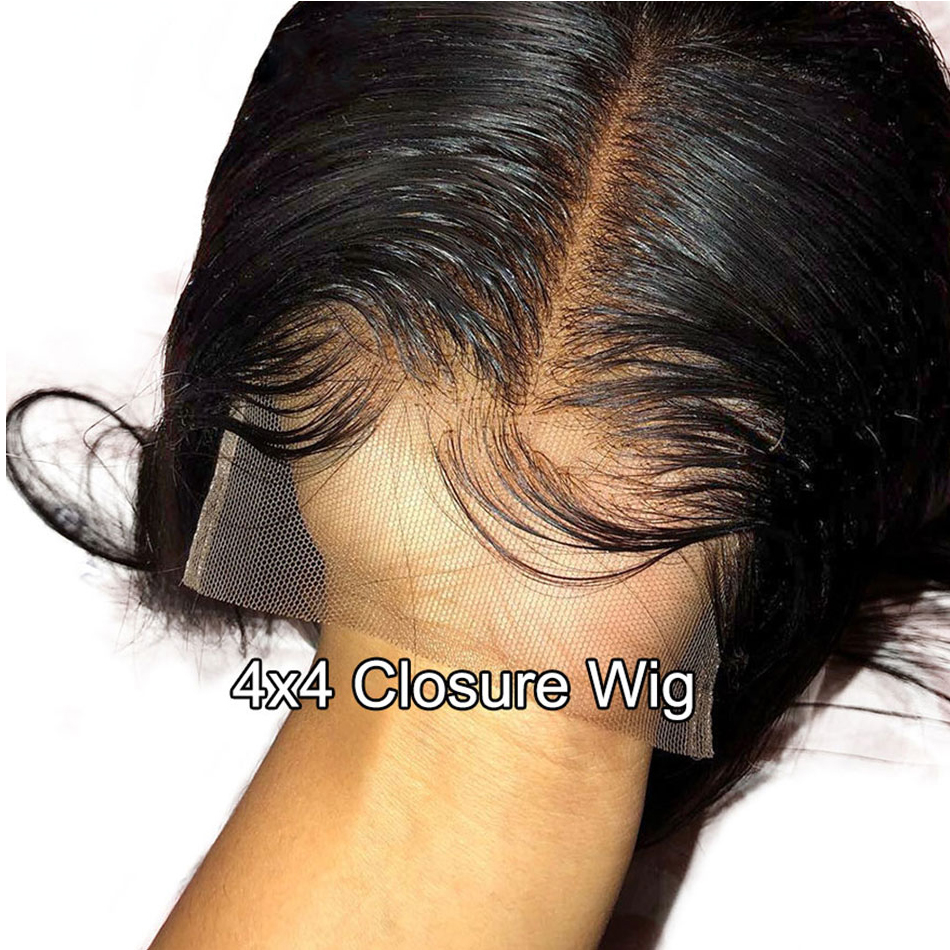 High Quality Good Price 100% Brazilian Human Virgin Hair Natural Color Straight Body Wave Closure Lace Wig