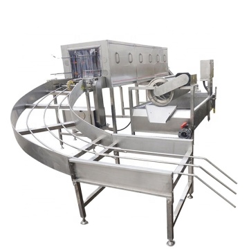Automatic Chicken Slaughterhouse Butchery Crate Rolling Conveyor Equipment