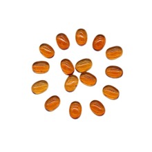 Natural Orange Garnet Egg Shaped Ring Face cabochons