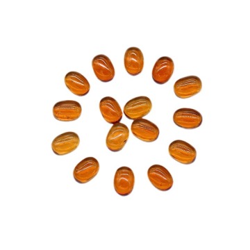 Natural Orange Garnet Egg Shaped Ring Face cabochons