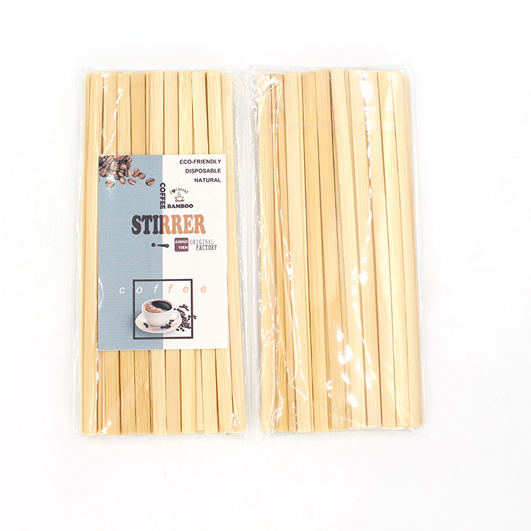 Coffee&Tea Tools Disposable Wooden Bamboo Coffee Sticks With Custom Label Of Logo