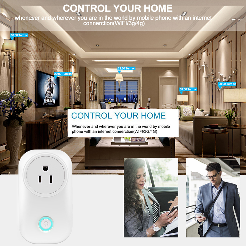 Google Home Amazon Alexa Controlled Socket Smart Outlet Mini Wifi Plug