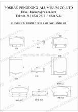 Popular designed Aluminium Stair handrail