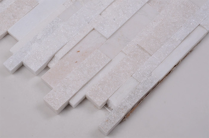 Factory Price Elegant White Color Nature Quartz Mosaic Tile Backsplash