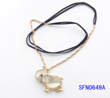 Fashion Necklace with Elephants