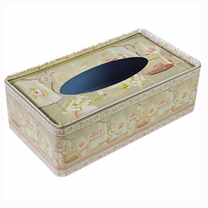 Rectangle tin tissue box