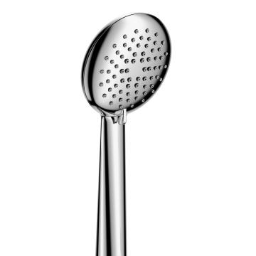 chrome plated shower head overhead