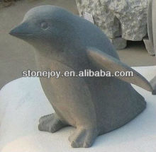 Stone Penguin Carving, Granite penguin statue