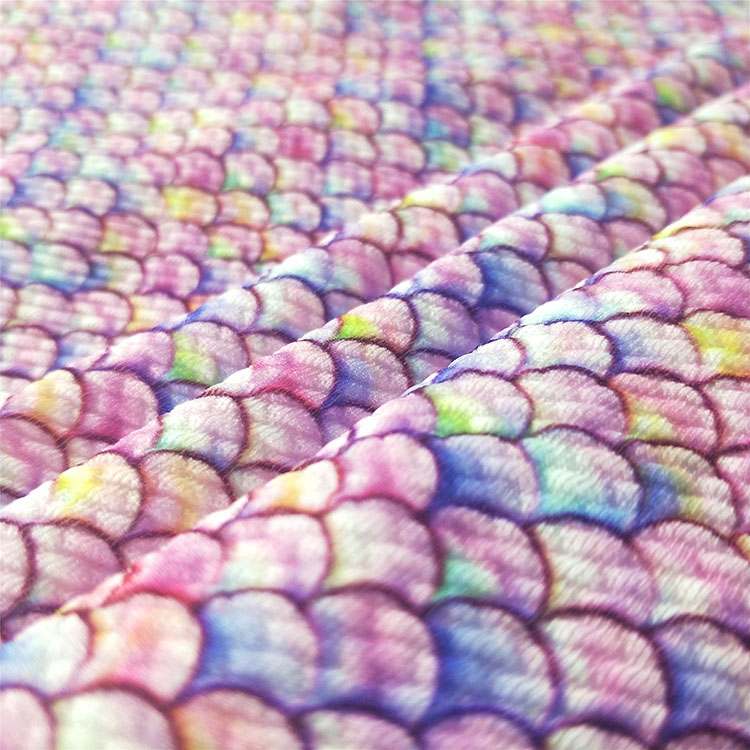 Harga Terbaik Kustomisasi Pencetakan Polyester Knitted Bullet_Print_Floral Kapal Rajut