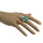 Anillo de moda mujer zircón sintético-turquesa anillo