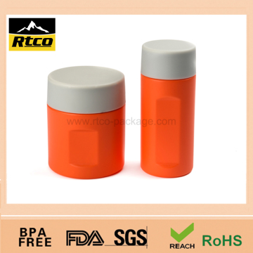 TPR lid with silver chrome bottle Plastic HDPE nutrition packaging Bottle