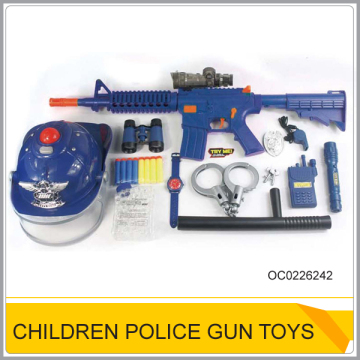 Plastic toy police gun set plastic toy helmet OC0226242