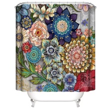 Boho Style 3D Digital Printed Polyester Waterproof & Mildew Resistant Shower Curtain