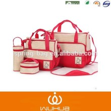 High quality Lastest Colorful Polka Dots Baby Diaper Bag Set