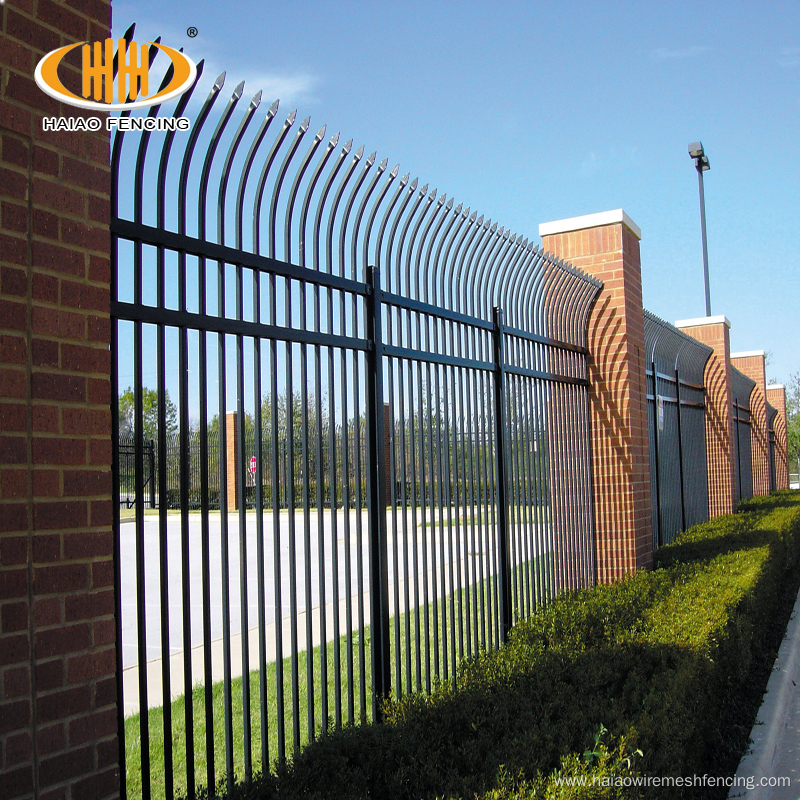 bent top garrison safety steel fence panel