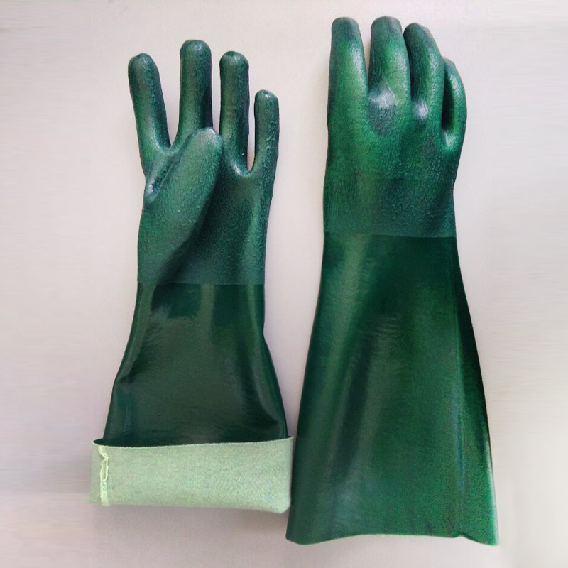 PVC dipped working safety oil gas resistant glove