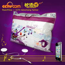CE SGS ROHS!sound speaker Silk sounding pillow/speaker pillow for iphone & ipad
