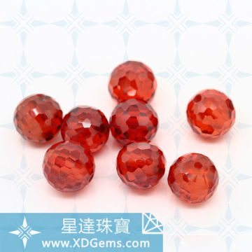 ball shape facet cut gemstone beads