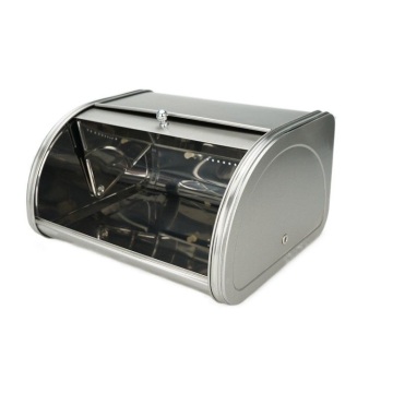 Plain Matte Stainless Steel Pita Loaf Bread Box