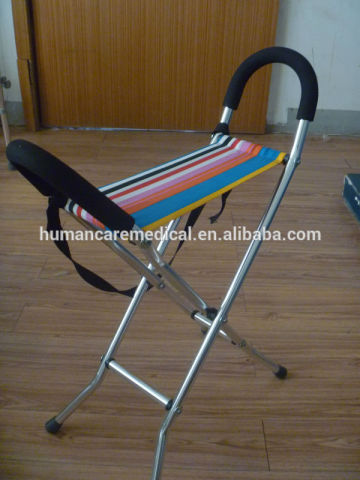 Aluminum alloy crutch with seat