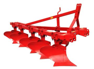 Tractor mounted five furrow plow