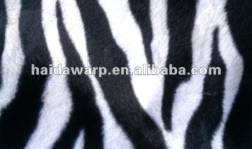 Zebra printed velboa