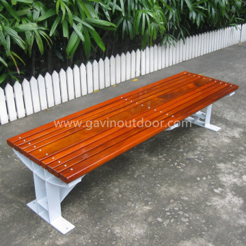 Solid wood bench slats wooden urban street bench