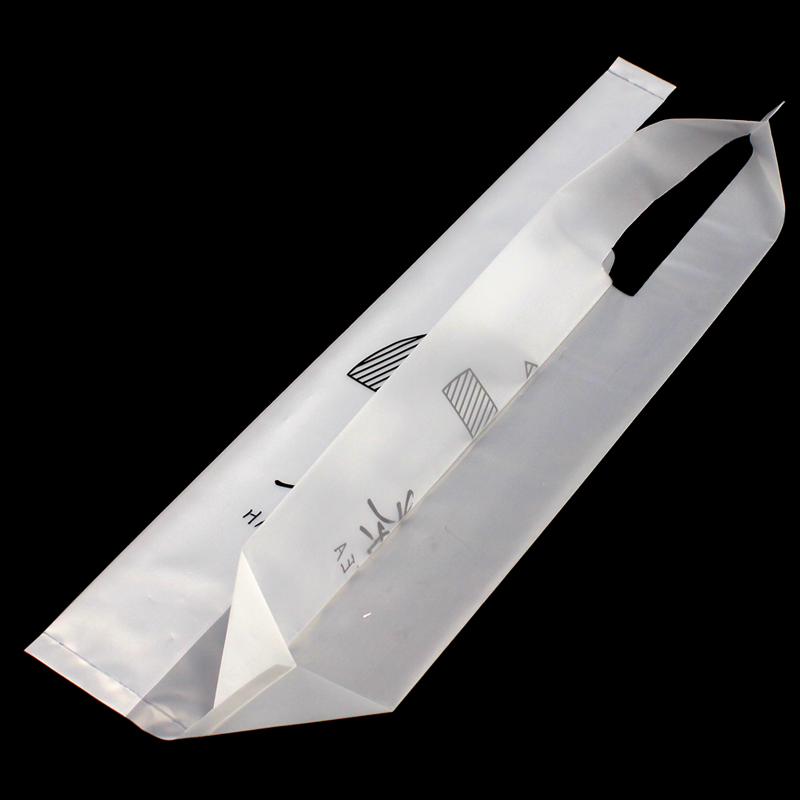 Durable supermarket white logo plastic vest tea-milk bag