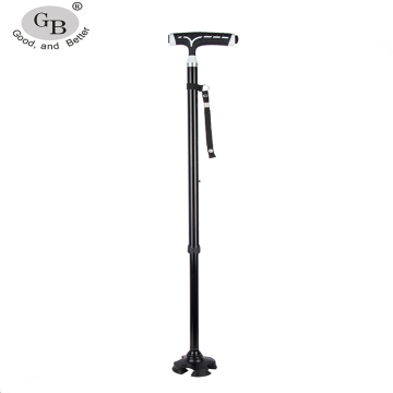 2017 new Adjustable electric walking stick with alarm and light