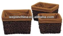 Wholesale Set of 3 Rectangular Sea Grass Baskets