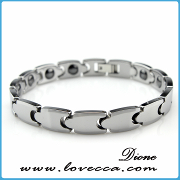 Best price silver tungsten band men wholesale tungsten bio bracelets