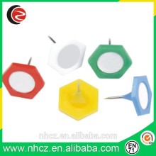 Colorful Hexagon Shape Push Pins