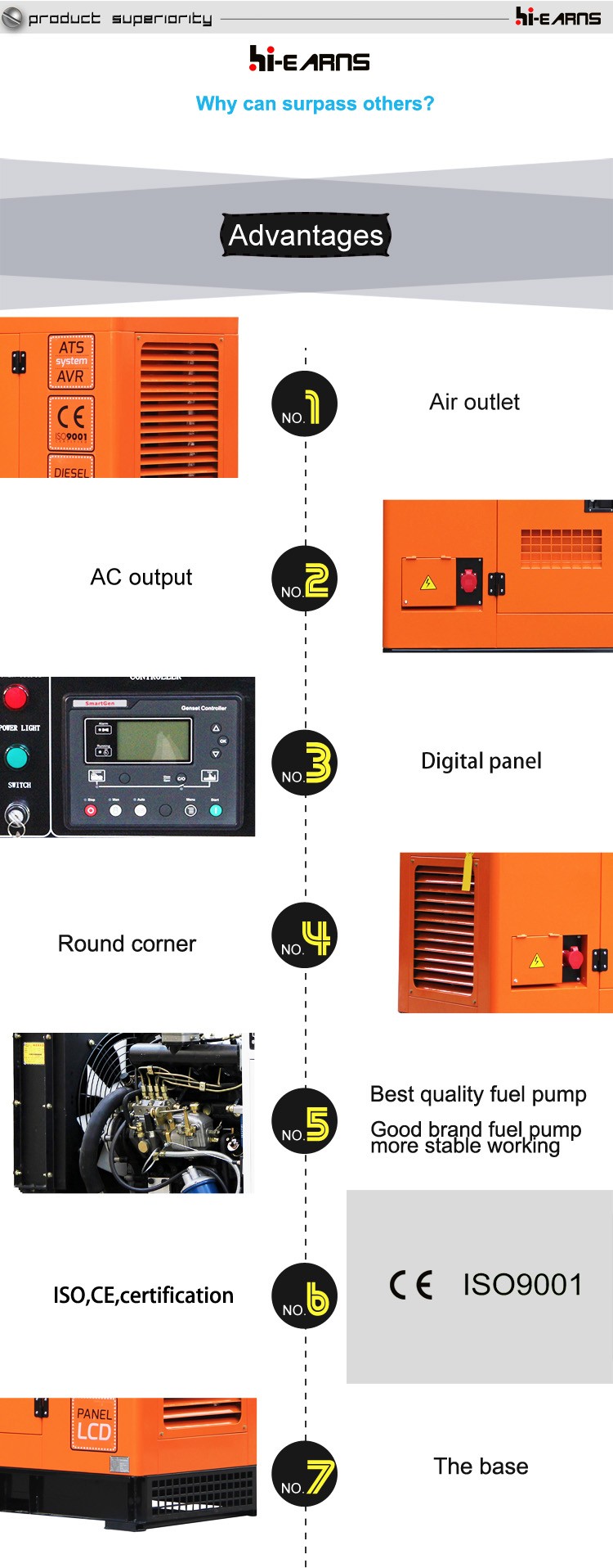 Hot sale 65KVA 50KW three phase portable water cooled silent diesel generator