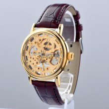 Classic automatic movement skeleton mechanical mens watch